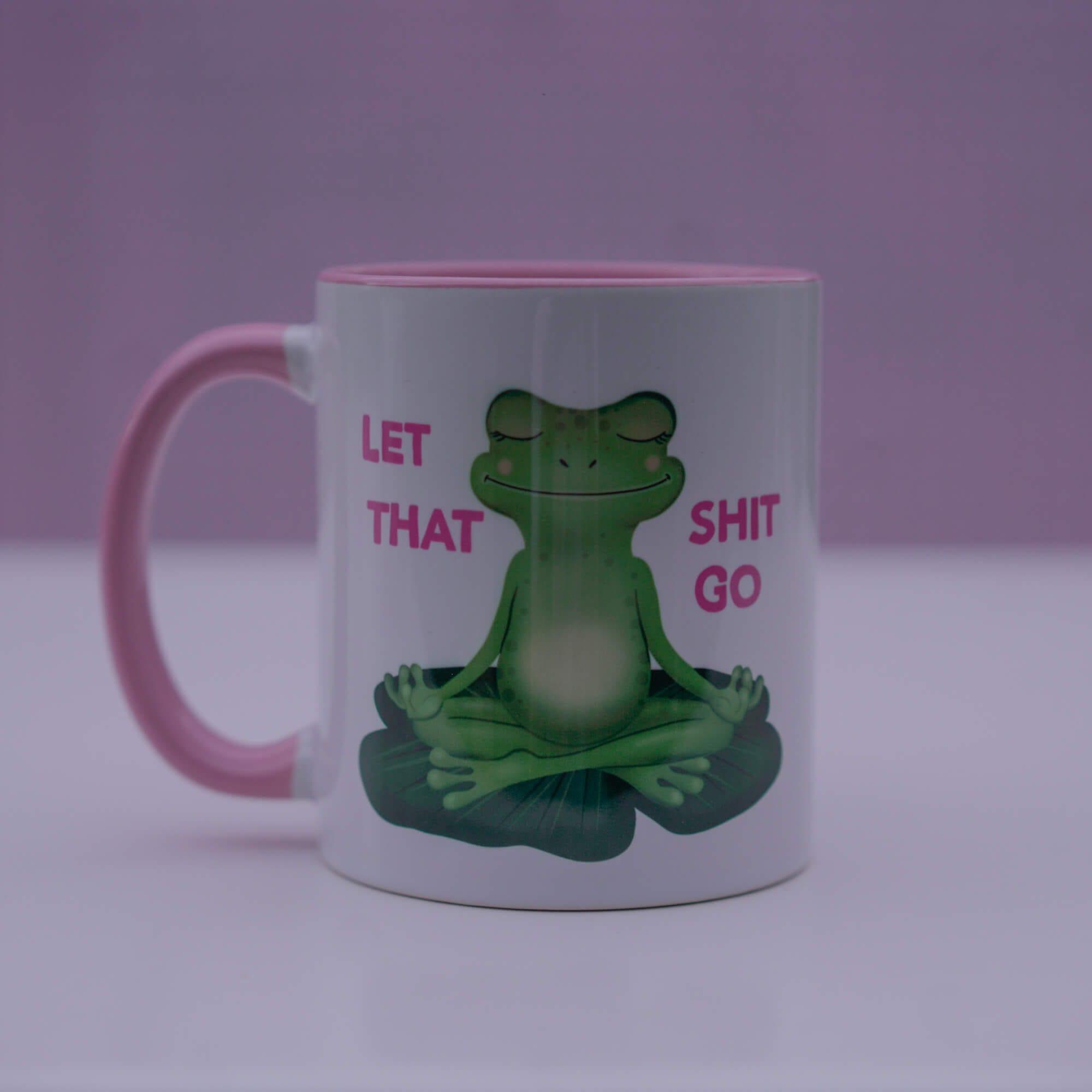 Let That Shit Go Yoga Frog Mug