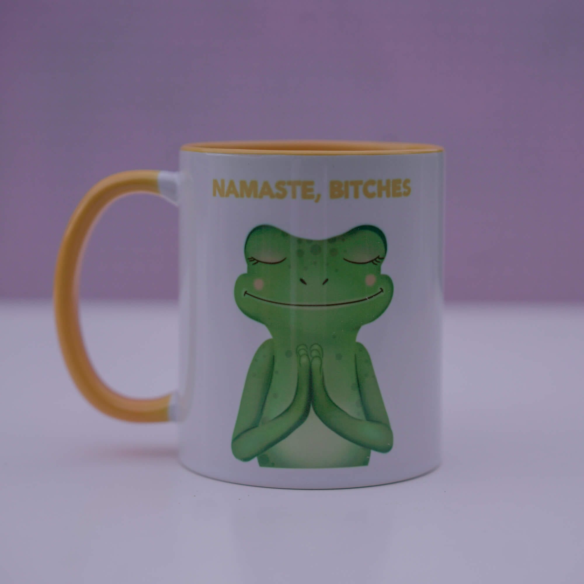 Namaste Bitches Yoga Frog Mug